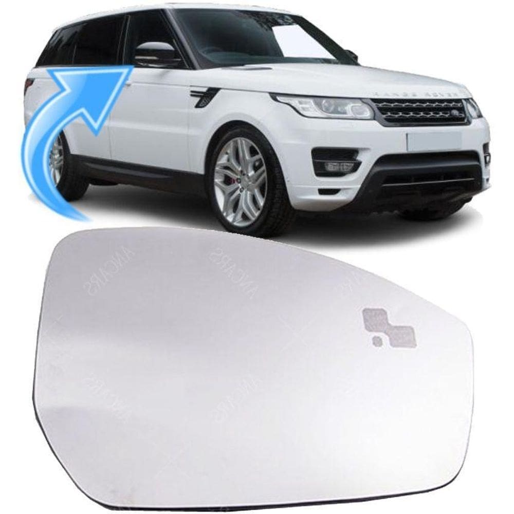 Lente espelho retrovisor range rover 2013 à 2020 - direito