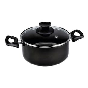 Panela antiaderente grossa tampa de vidro 22cm