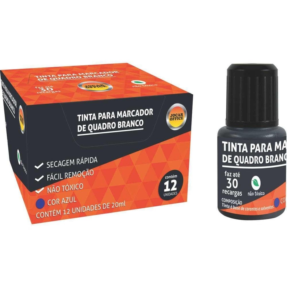 Tinta Marcador Quadro Branco Jocar 20Ml Preta