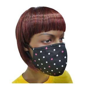 Máscara facial de pano chique para adulto - Polka Dots 1 Cada por Círculo de Presentes