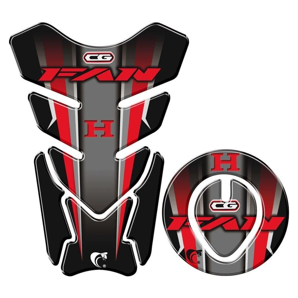 Protetor Tanque E Bocal Adesivo Moto Honda Fan Ano Até 2017 Vermelho Cor Vermelho