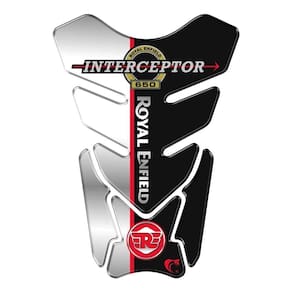 Protetor Adesivo Moto Resinado Interceptor 650 Preto Cor Vermelho
