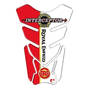 Protetor Adesivo Moto Resinado Interceptor 650 Cor Vermelho