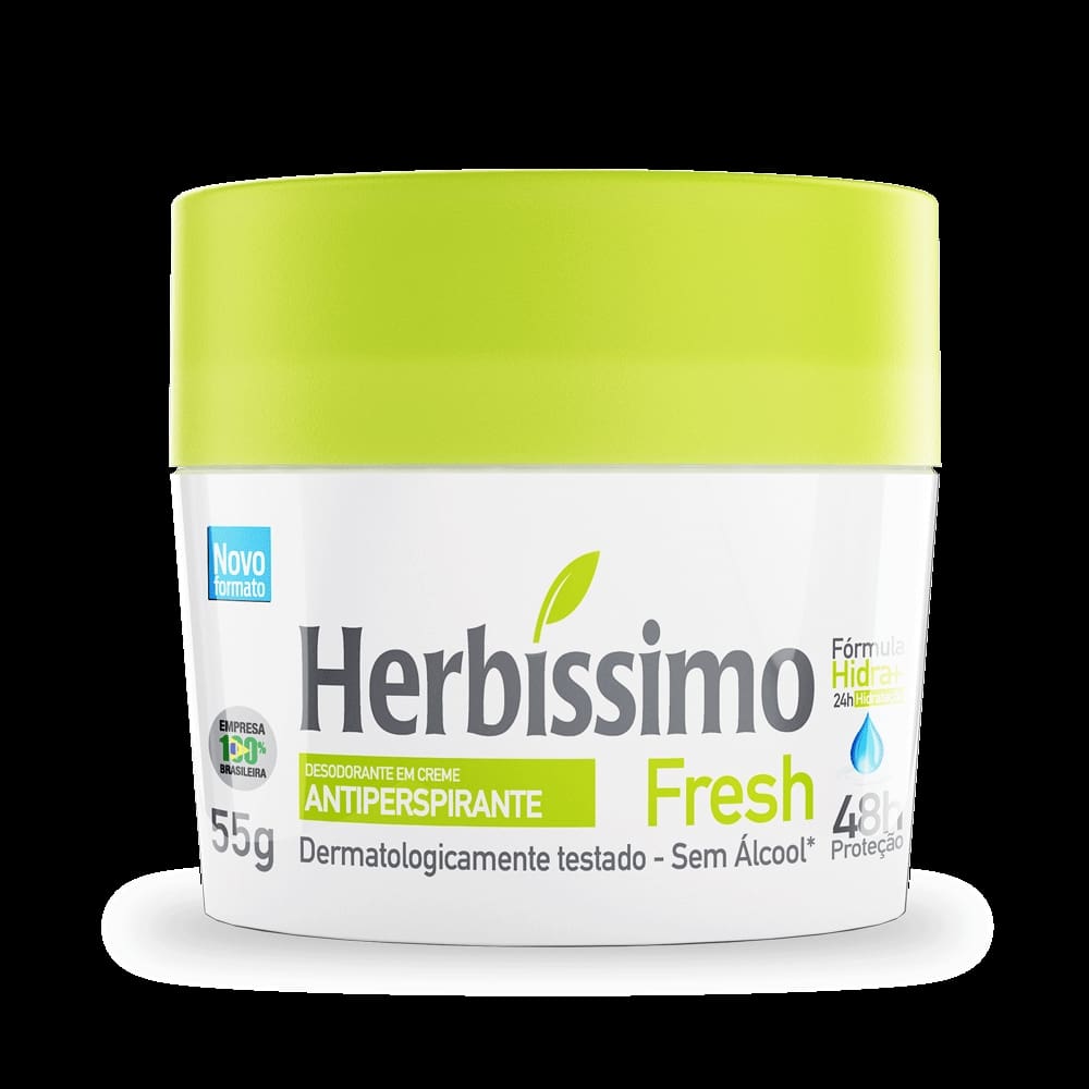 Kit Desodorante Creme Antitranspirante Fresh Herbissimo 55G - 2 unidades