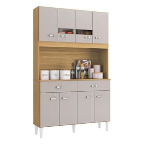 Cozinha Kit Manu 8 Portas Damasco Off White – Poquema