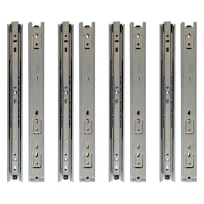 Kit 8 corrediça telescópica 30cm para gaveta trilho 4 pares