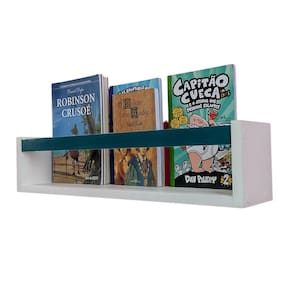 Kit 2 prateleiras livros criança nicho parede livreiro