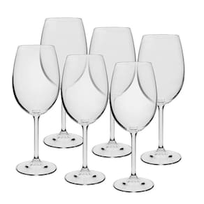 Jogo Com 6 Taças De Cristal Para Vinho Tinto
