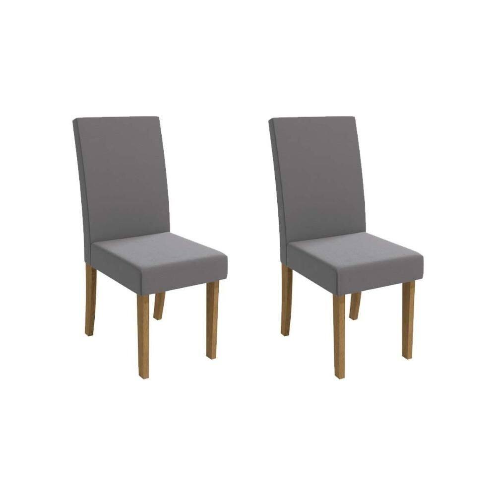 Cadeira Sala de Jantar 2CAD131FR Kit 2 Un Freijo/Veludo Titanio A050 - Kappesberg