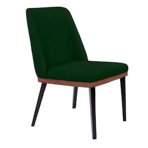 Cadeira De Jantar Bahia Suede Pés Chanfrado Tabaco - D`rossi Cor Verde