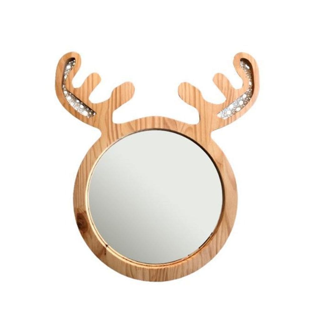 Espelho infantil 43x44cm pinus alce - decoração