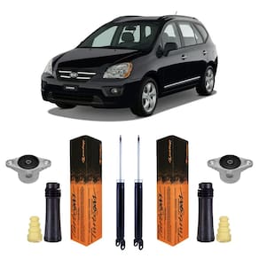 2 amortecedor + batente traseiro kia carens 2010