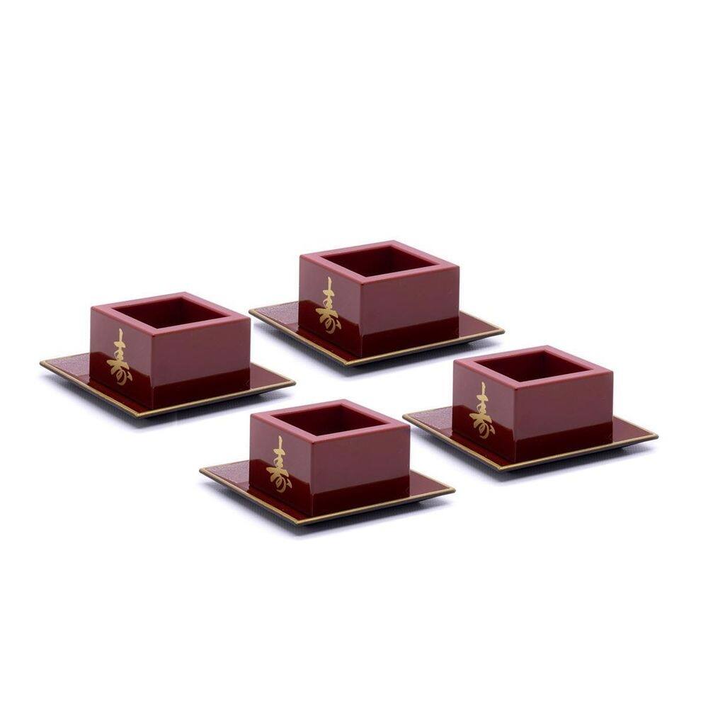 Kit com 4 copos saque sake ideograma japonês 150ml