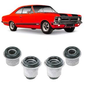Jogo 4 bucha bandeja dianteira gm opala 1969 1970 1971 1972