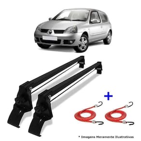 Rack Teto Bagageiro + 2 Elasticos Clio 2 Portas Ano 01/15