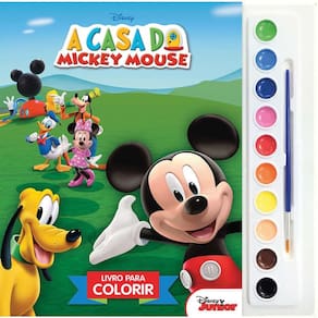 Livro Infantil Colorir A Casa Do Mickey Aquarela