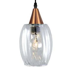 Lustre pendente taschibra badih pp e27 transparente prata