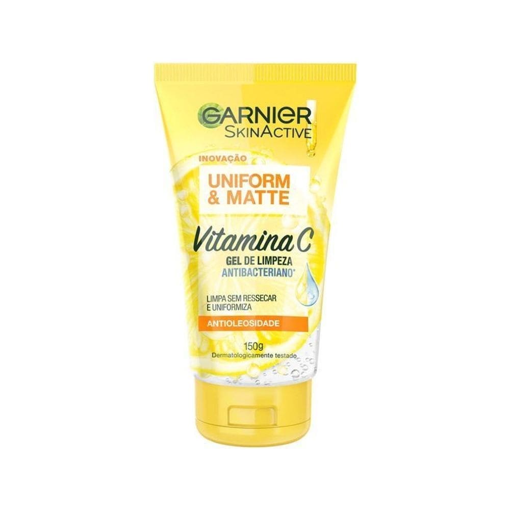 Gel de limpeza facial antibacteriano vitamina c 150g garnier