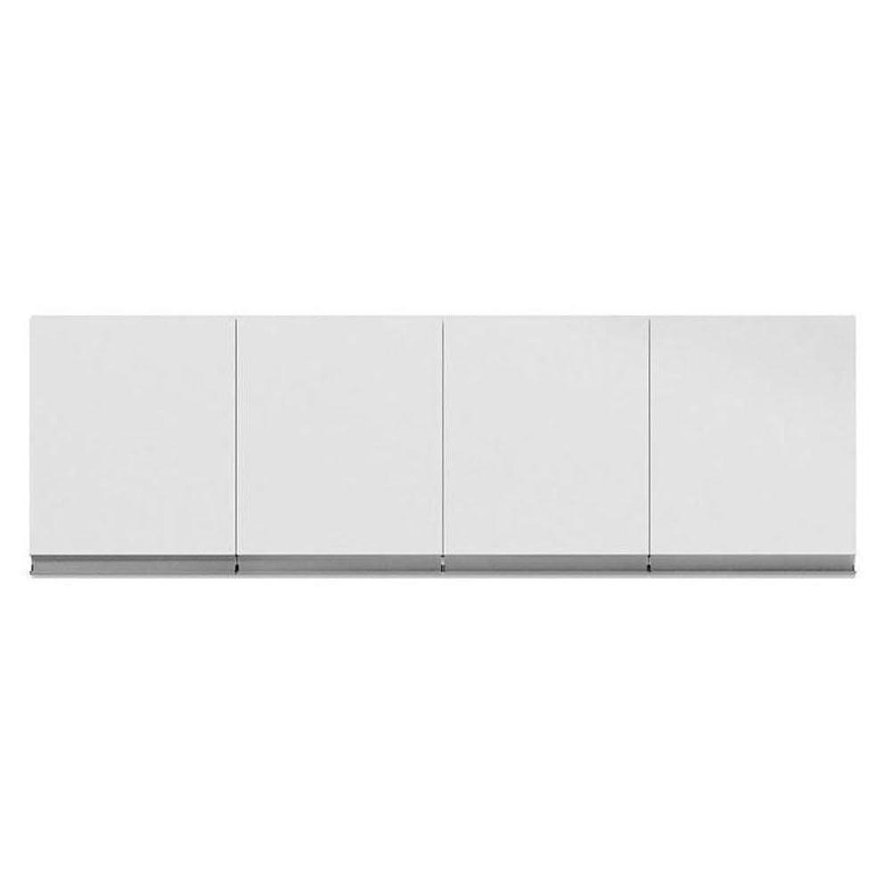 Armário Aéreo para Cozinha Andréia 4 Portas 150 cm Branco Brilho - AJL