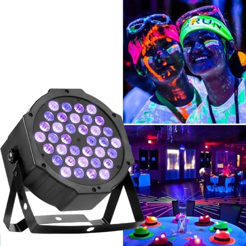 Canhão 36 Led Rgb Para Festa Neon