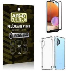 Capinha samsung a32 4g + película de vidro 3d - armyshield