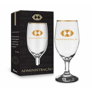 Taça windsor cursos administração série ouro presente 330ml