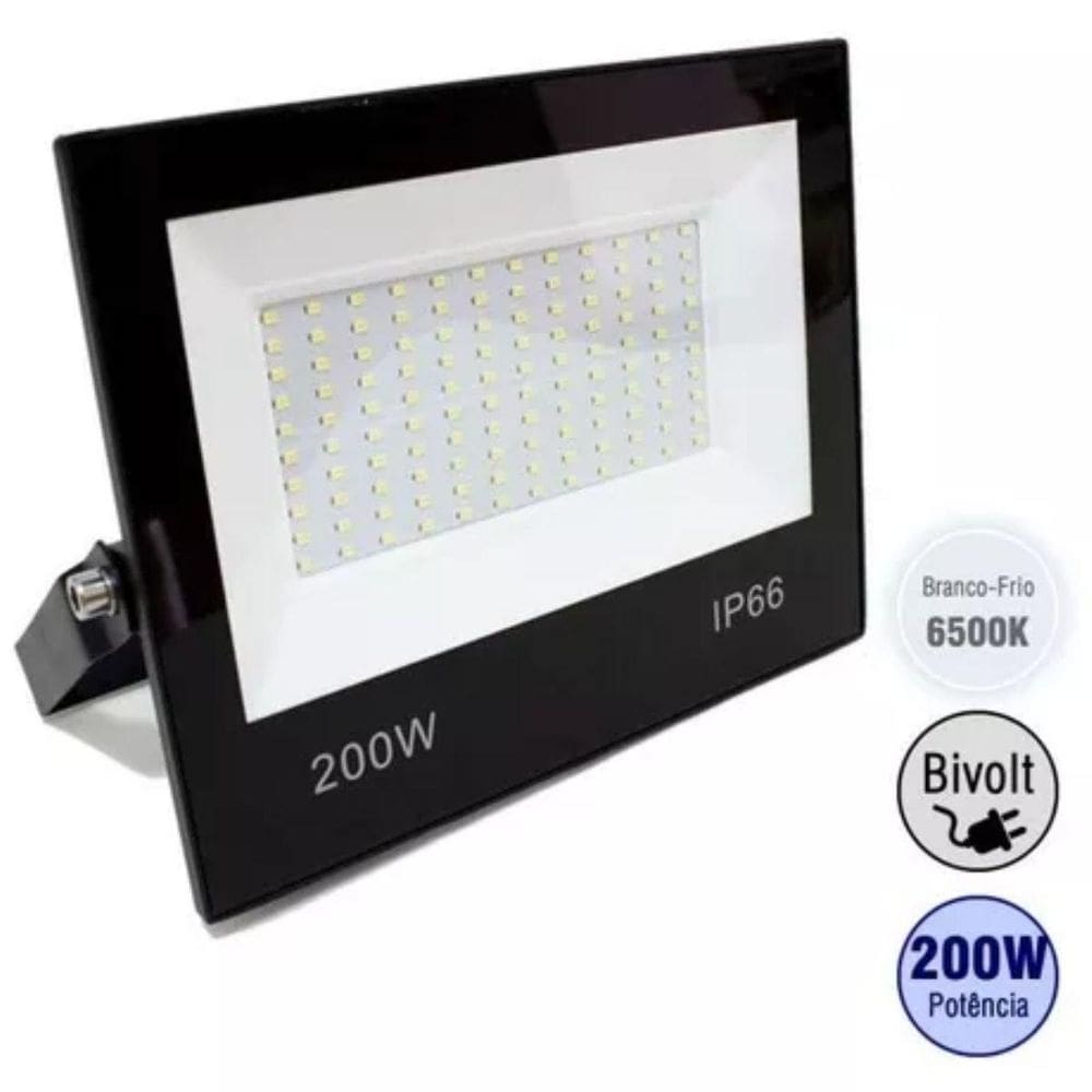 Refletor Led 200W Ip66 À Prova D`Água Novo Grande