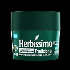 Kit Desodorante Creme Antitranspirante Tradicional e Action Herbissimo 55G - 2 unidades