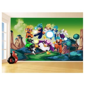 Papel De Parede Dragon Ball Goku Vegeta Anime 3,5M Dbz319