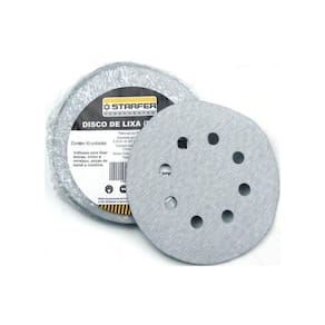Disco de lixa tiras aderentes branco 125mm grão 120 starfer 100