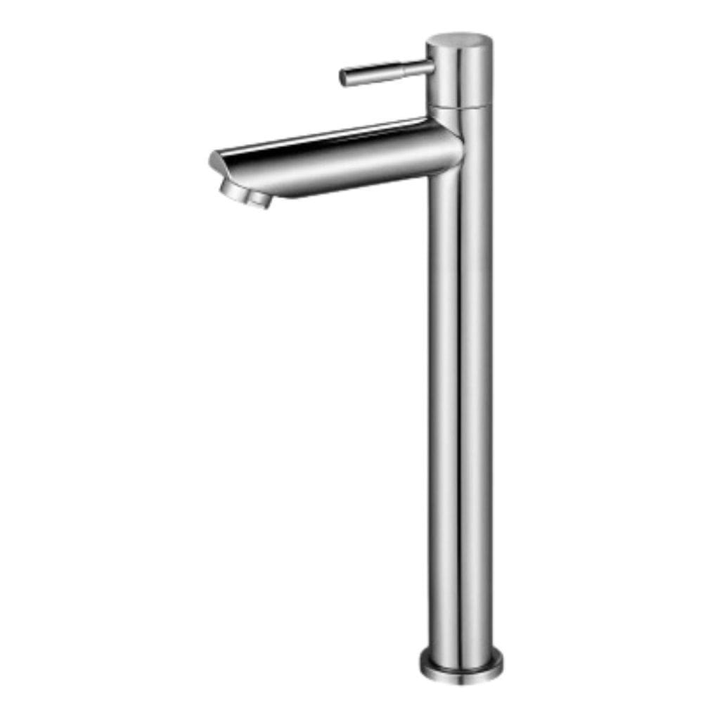 Torneira Banheiro Lavabo Inox 304 Escovada Alta 1/4 Volta
