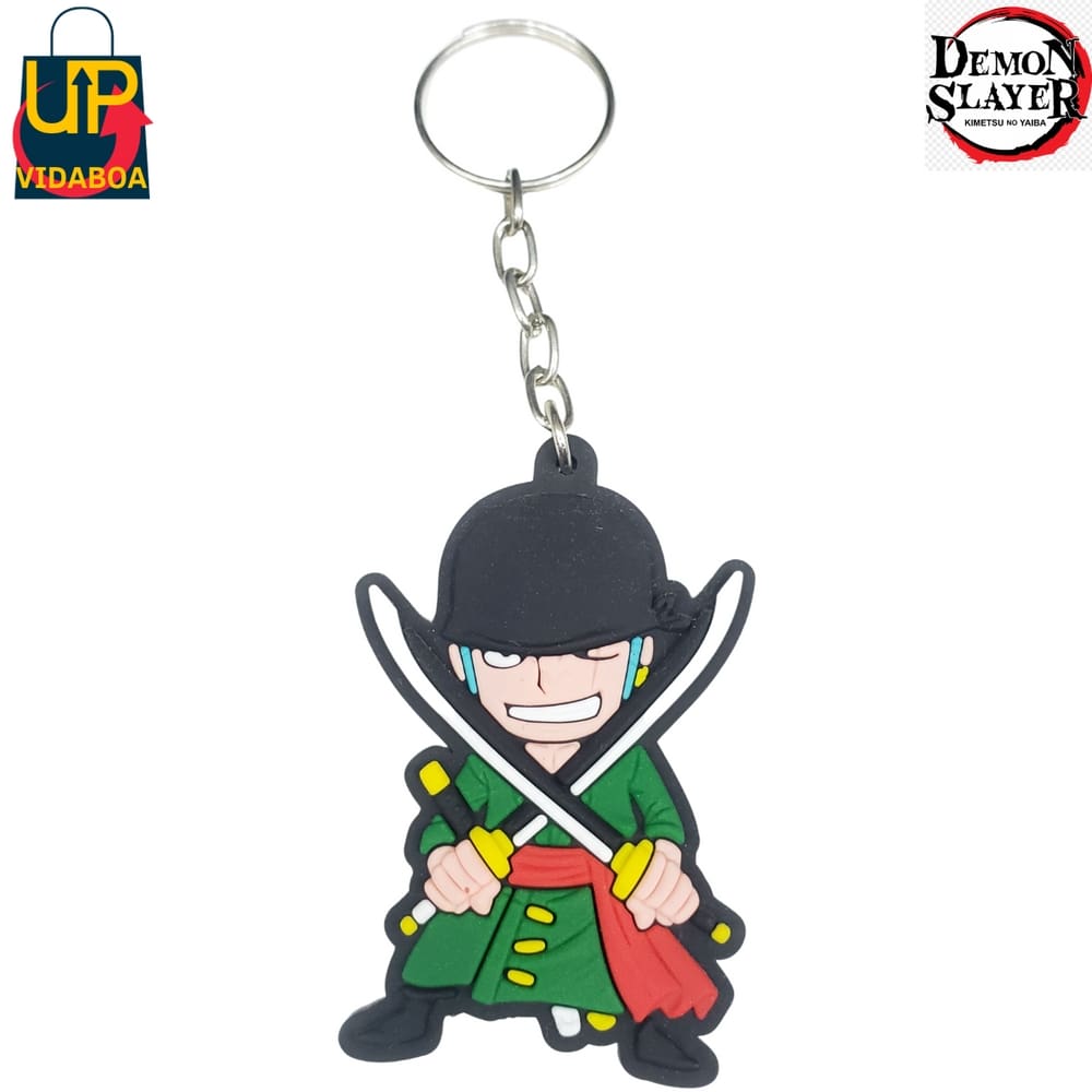 Chaveiro One Piece - Roronoa Zoro duas katana