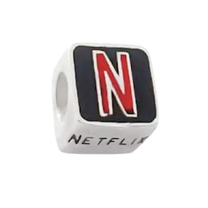 Berloque netflix pulseira joia prata 925 filmes cinema
