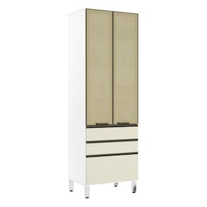 Paneleiro Torre 70Cm Bronze Pérola Branco Com Kashmir