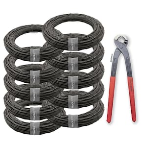Kit 10 arame recozido trançado 1kg + alicate torques armador