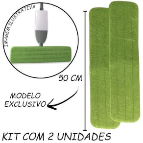Kit 2 refil para mop spray perfect pro esfregão limpeza chão
