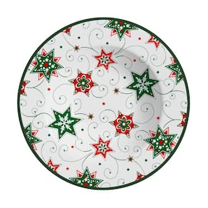 Conjunto com 6 pratos fundo natal