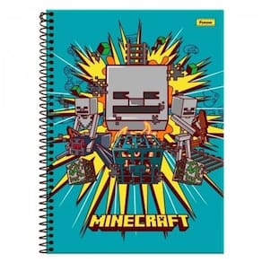 Caderno C/D 10 Materias Minecraft 160 Folhas Foroni