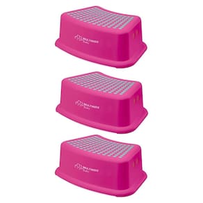 Kit 3 degrau step infantil antiderrapante banquinho formato