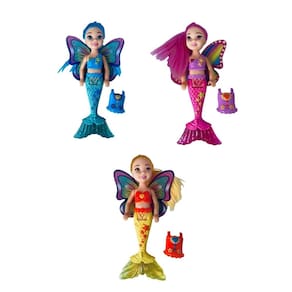 Mini boneca sereia articulada  + acessório brinquedo