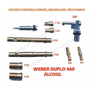 Kit giclagem gicle carburador weber460 escort corcel pampa