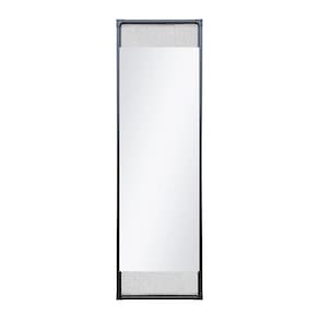 Espelho decorativo chão industrial multi preto 153x43cm