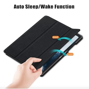 Capa smartcase couro auto sleep magnética tablet amazon fire
