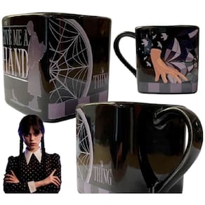 Caneca Wandinha Wednesday Porcelana Quadrada220 ml