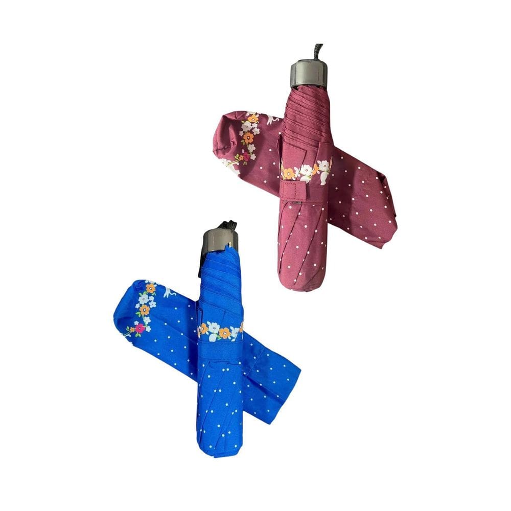 Kit 02 Sombrinha Fem Al Super Leve Voyagem Azul E Verm 3025