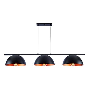 Luminária Trilho Industrial Montreal P 3 E27 Preto Com Cobre