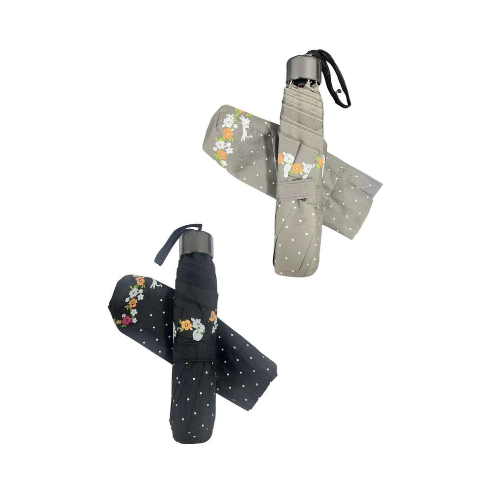 Kit 02 Sombrinha Fem Al Super Leve Voyagem Preto Cinza 3025