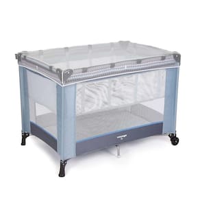 Berço portatil fit - geo azul  - voyage