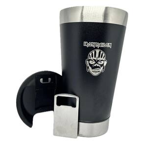 Copo Térmico Iron Maiden 500Ml + Tampa + Abridor Garrafas