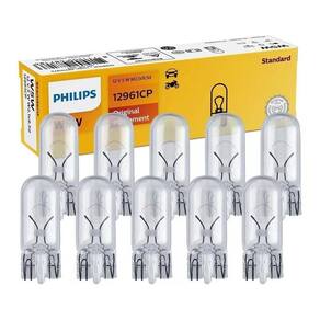 Kit 10 lâmpada auto w5w 12961 std 12v 5w un philips